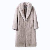 Luxury Faux Fur Coat Winter Long Overcoat Warm Plush Jacket Women Fashion Outerwear Elegant Shaggy Fluffy Furry Coat Vintage Style