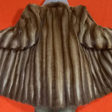 Real  fur coat jacket musquash / river-mink see detailled description